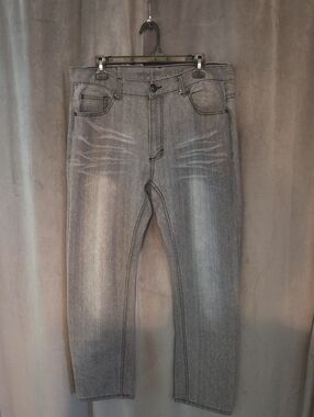 Vintage Genes Slim Straight Men's Size 36 Grey Washed Jeans